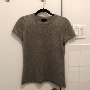 JCrew Cashmere Short Sleeve Fitted Sweater, Size S